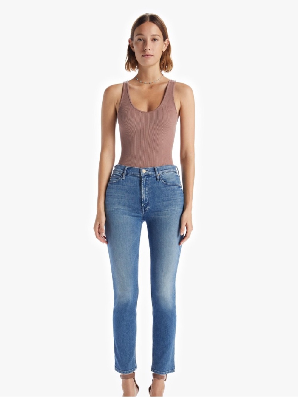 MOTHER Mid Rise Dazzler Ankle in I Wet My Pants